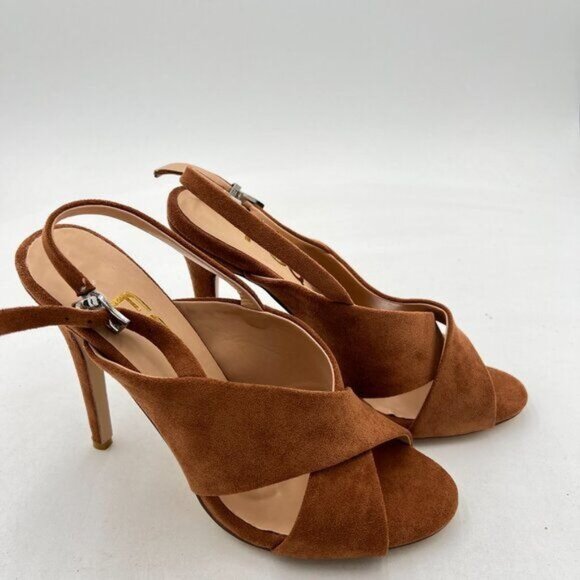 FSJ Women Elegant Slingback Sandals Stiletto High Heel Peep Toe Crisscross - Picture 4 of 8